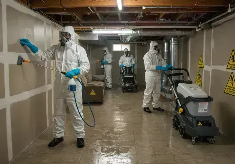 Basement Moisture Removal and Structural Drying process in Weld County, CO